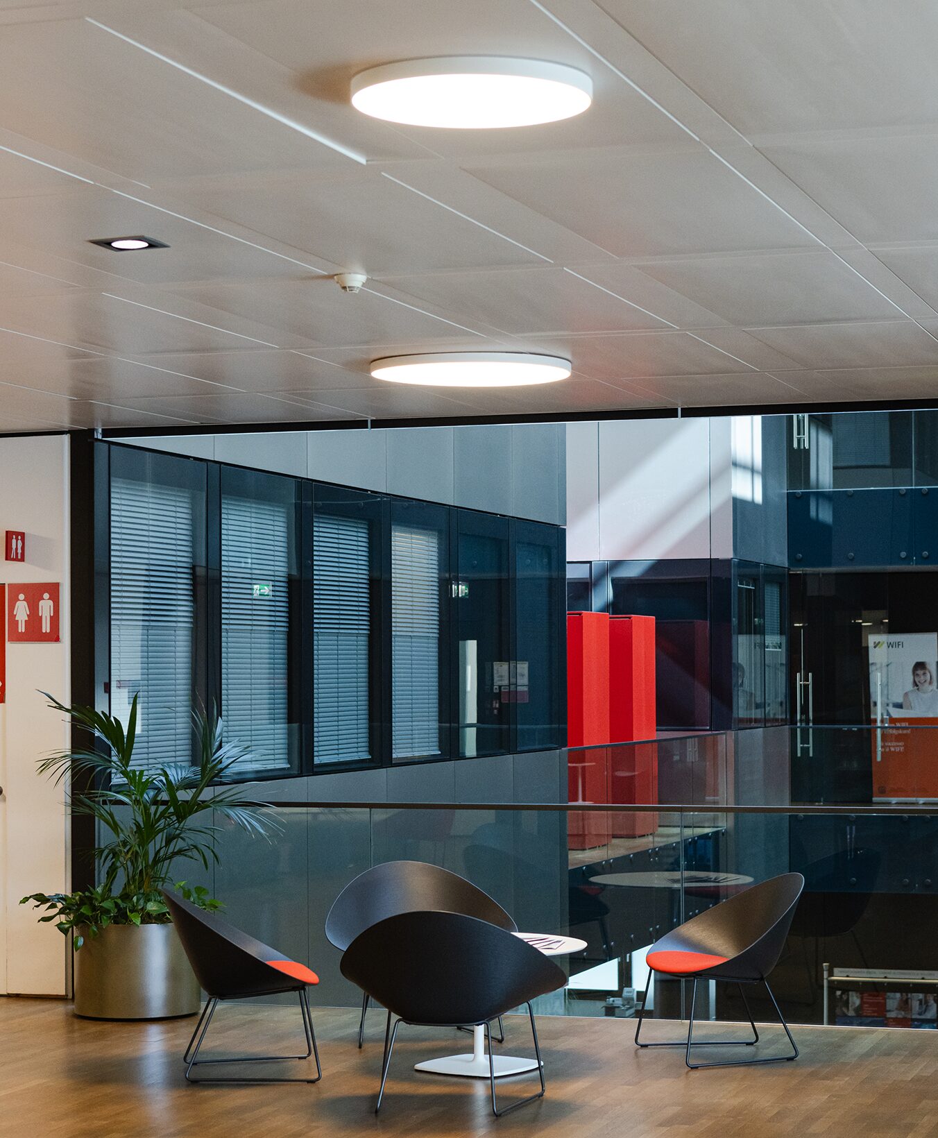 camcom Bolzano via alto adige - Bressan Lighting illuminazione interni uffici soffitto